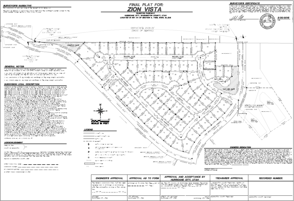 Zion Vista Plat Map 